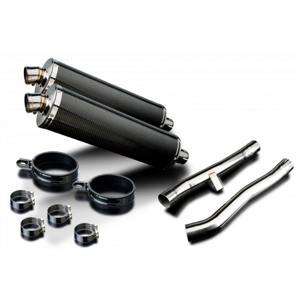 Delkevic slip-on kit Oval Carbon 450mm - GSX1400 K2-K4 (2001-2004)