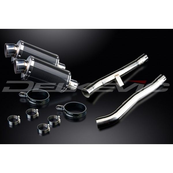 Delkevic slip-on kit Oval Carbon 225mm - GSX1400 K2-K4 (2001-2004)