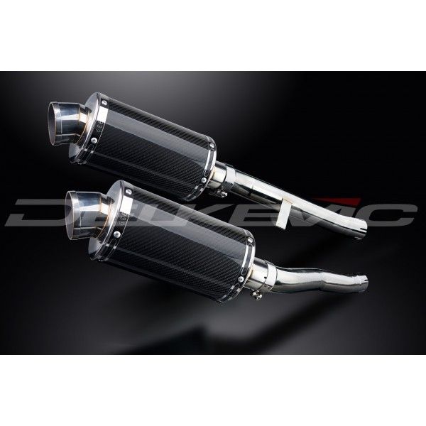 Delkevic slip-on kit Oval Carbon 225mm - GSX1400 K2-K4 (2001-2004)