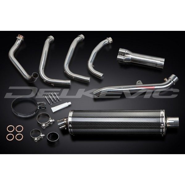 Delkevic volledig systeem Oval Carbon 450mm zonder e-keur - CBR1100XX BLACKBIRD (1996-2009)