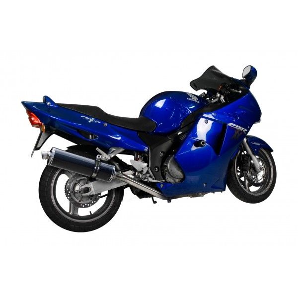 Delkevic volledig systeem Oval Carbon 450mm zonder e-keur - CBR1100XX BLACKBIRD (1996-2009)