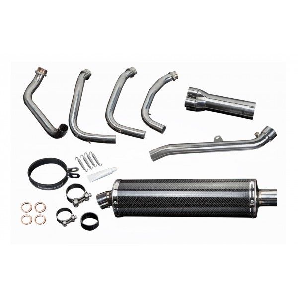 Delkevic volledig systeem Oval Carbon 450mm zonder e-keur - CBR1100XX BLACKBIRD (1996-2009)