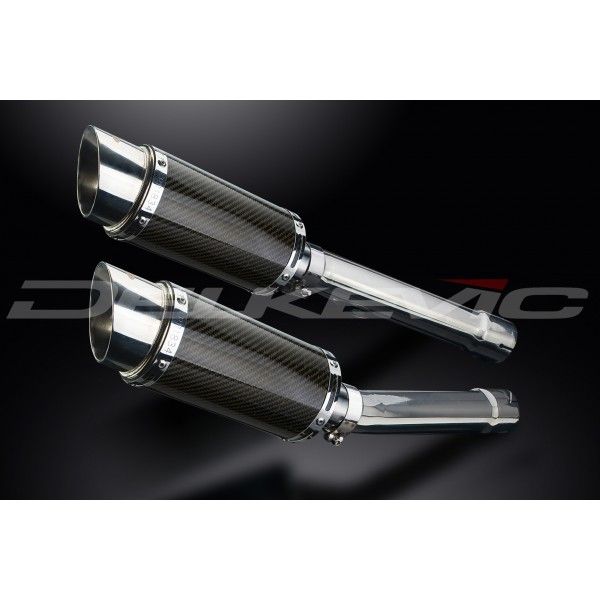 Delkevic slip-on kit Round Carbon 200mm - CBR1100XX BLACKBIRD (1996-2009)