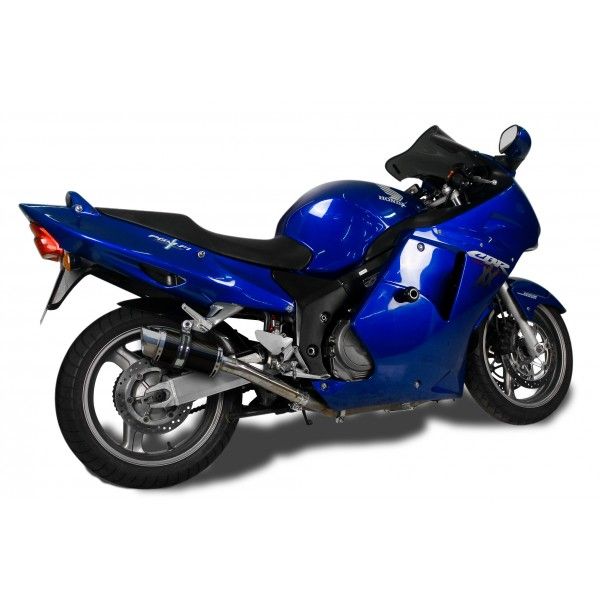 Delkevic slip-on kit Round Carbon 200mm - CBR1100XX BLACKBIRD (1996-2009)