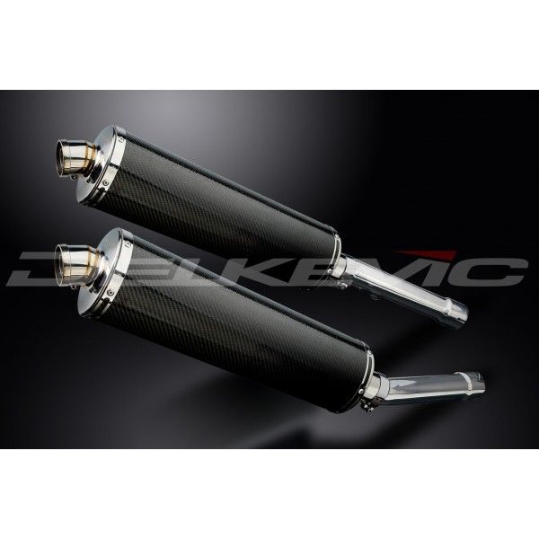 Delkevic slip-on kit Oval Carbon 450mm - CBR1100XX BLACKBIRD (1996-2009)
