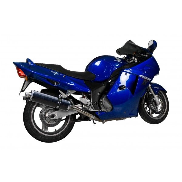 Delkevic slip-on kit Oval Carbon 450mm - CBR1100XX BLACKBIRD (1996-2009)