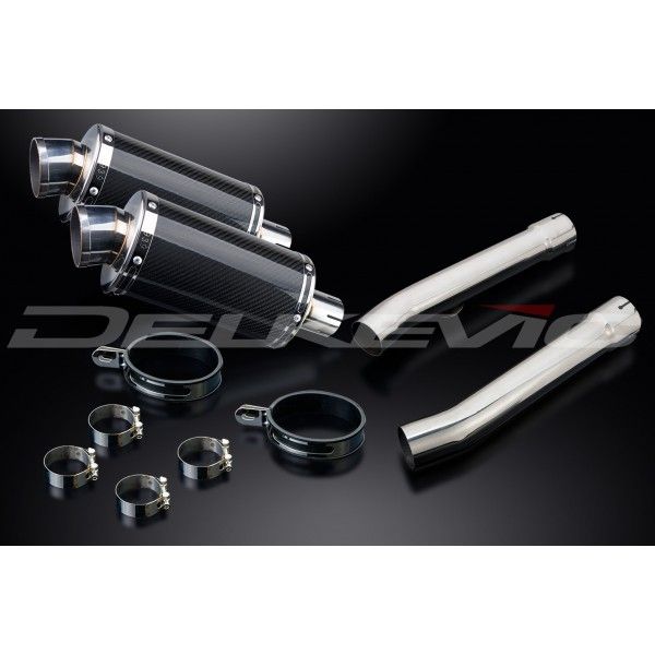 Delkevic slip-on kit Oval Carbon 225mm - CBR1100XX BLACKBIRD (1996-2009)