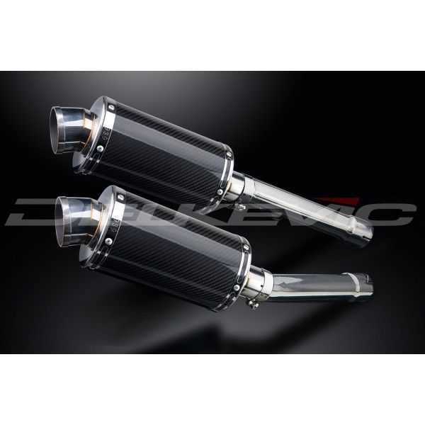 Delkevic slip-on kit Oval Carbon 225mm - CBR1100XX BLACKBIRD (1996-2009)