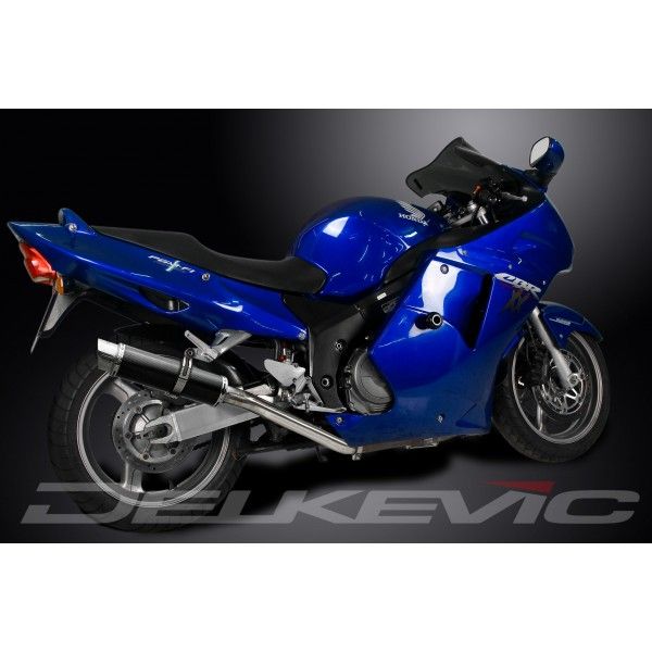 Delkevic slip-on kit Round Carbon 350mm - CBR1100XX BLACKBIRD (1996-2009)