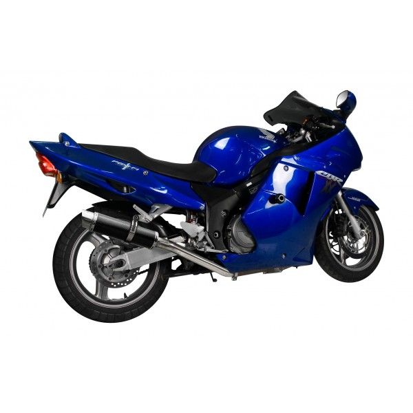 Delkevic slip-on kit Round Carbon 350mm - CBR1100XX BLACKBIRD (1996-2009)