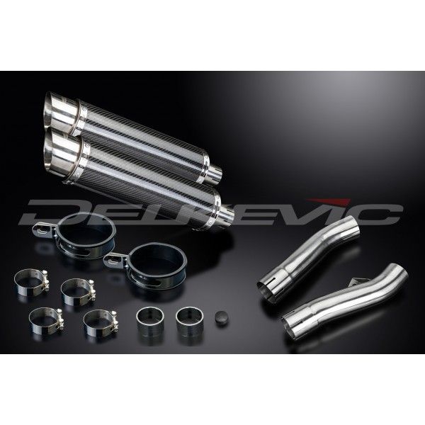 Delkevic slip-on kit Round Carbon 350mm - FJ1100/1200 (1984-1987)