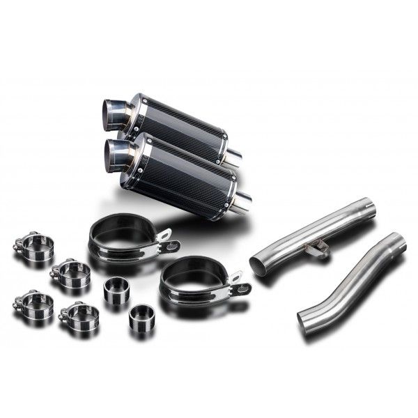 Delkevic slip-on kit Oval Carbon 225mm - FJ1200 (3XW) (1991-1996)