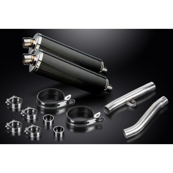 Delkevic slip-on kit Oval Carbon 450mm - FJ1200 (3XW) (1991-1996)