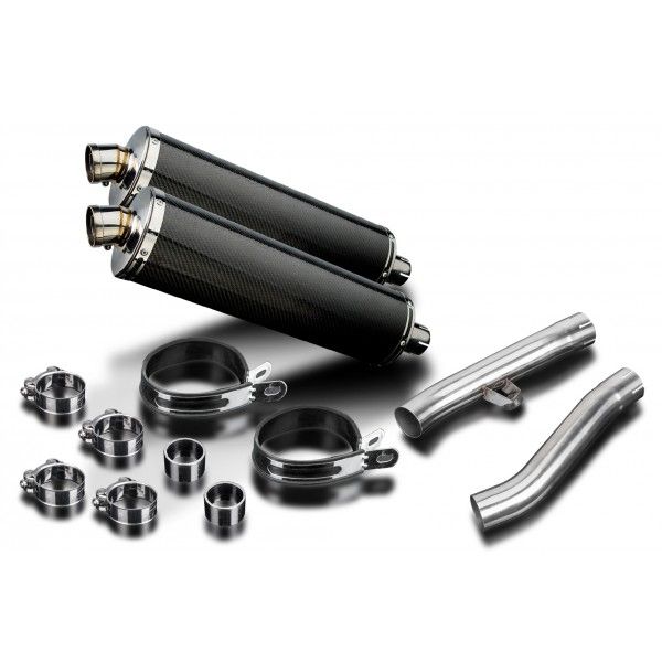 Delkevic slip-on kit Oval Carbon 450mm - FJ1200 (3XW) (1991-1996)