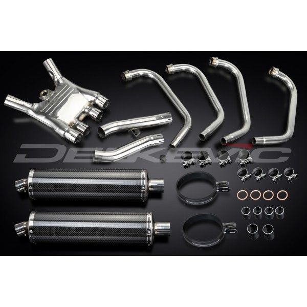 Delkevic volledig systeem Oval Carbon 450mm - FJ1100 (1984-1985)