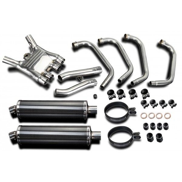 Delkevic volledig systeem Oval Carbon 450mm - FJ1100 (1984-1985)