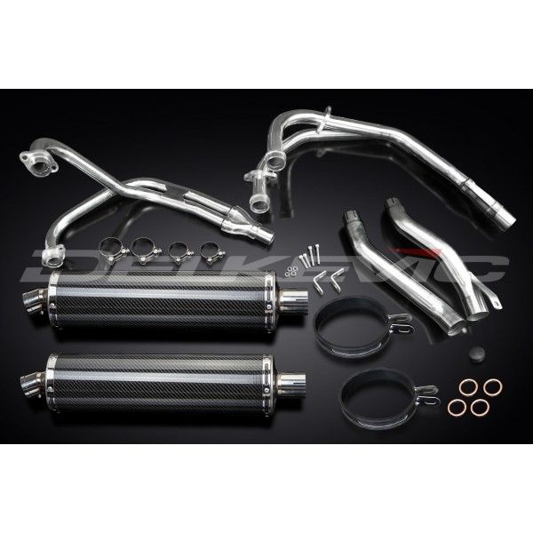 Delkevic volledig systeem Oval Carbon 450mm - XJ600 DIVERSION (1992-2004)
