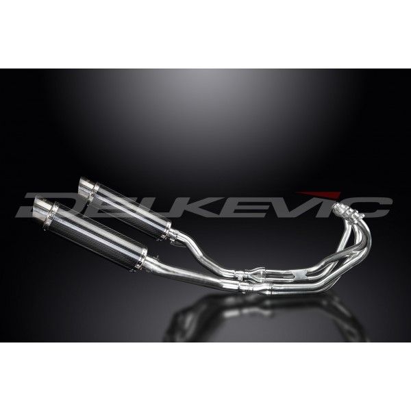 Delkevic volledig systeem Round Carbon 350mm - XJ600 DIVERSION (1992-2004)