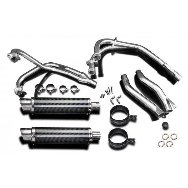 Delkevic volledig systeem Round Carbon 350mm - XJ600 DIVERSION (1992-2004)