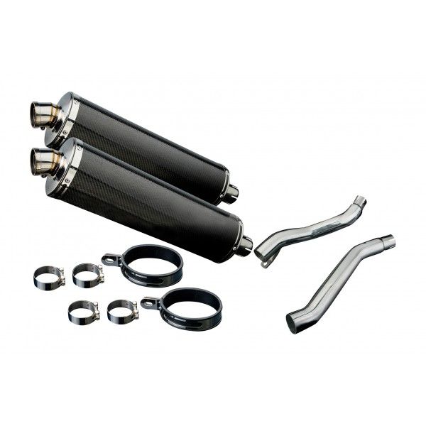 Delkevic slip-on kit Oval Carbon 450mm - XJ600S/N DIVERSION (1992-2004)