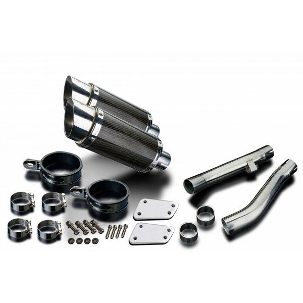 Delkevic slip-on kit Round Carbon 200mm - XJR1300/SP (1998-2007)
