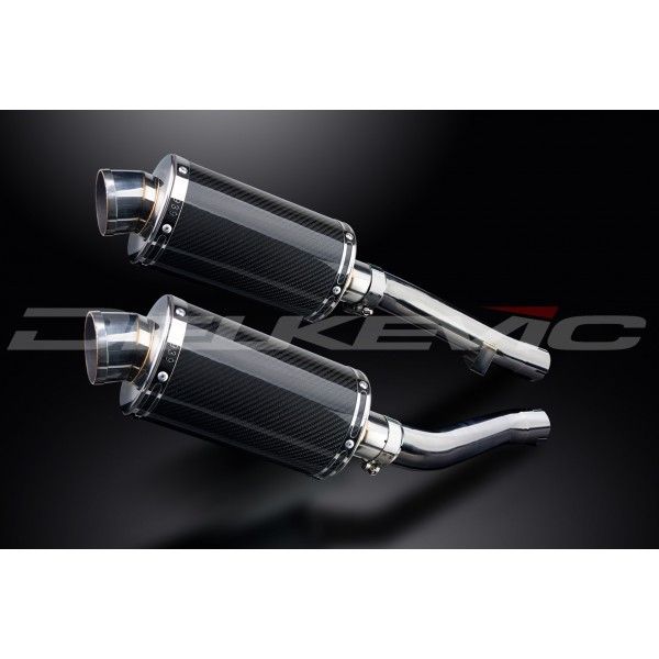 Delkevic slip-on kit Oval Carbon 225mm - XJR1300/SP (1998-2007)