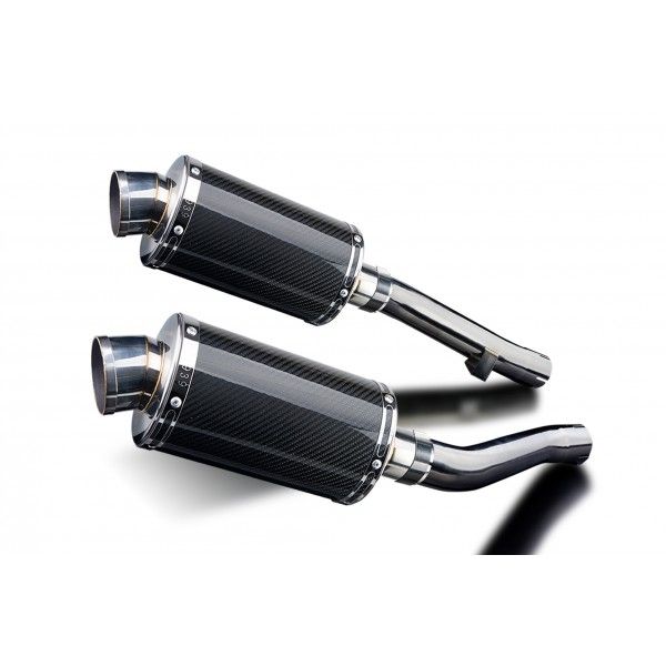 Delkevic slip-on kit Oval Carbon 225mm - XJR1300/SP (1998-2007)