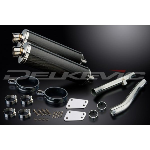 Delkevic slip-on kit Oval Carbon 450mm - XJR1300/SP (1998-2007)