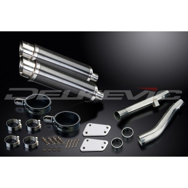 Delkevic slip-on kit Round Carbon 350mm - XJR1300/SP (1998-2007)