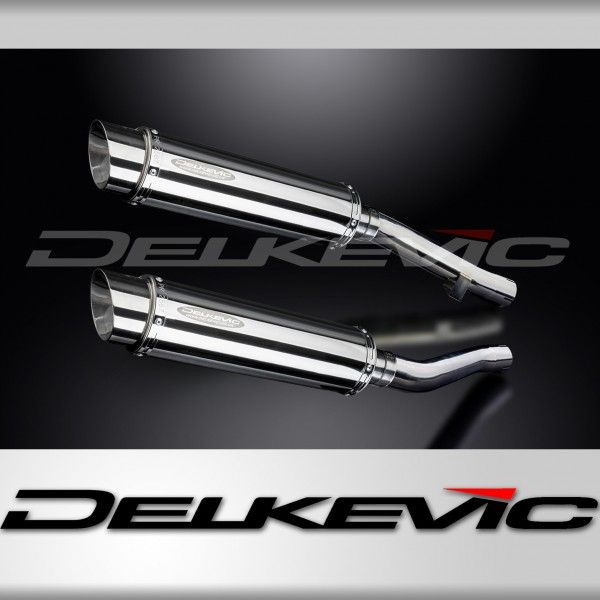 Delkevic slip-on kit Round RVS 350mm - XJR1300/SP (1998-2007)