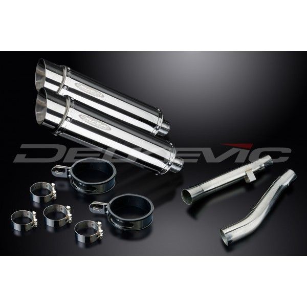 Delkevic slip-on kit Round RVS 350mm - XJR1300/SP (1998-2007)