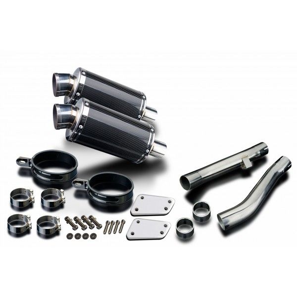 Delkevic slip-on kit Oval Carbon 225mm - XJR1300 (2004-2006)