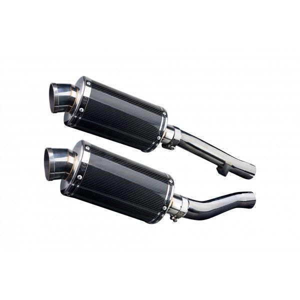 Delkevic slip-on kit Oval Carbon 225mm - XJR1300 (2004-2006)