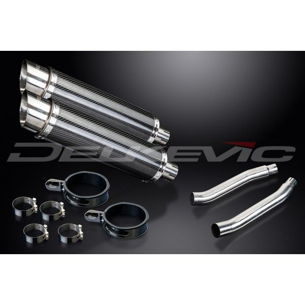 Delkevic slip-on kit Round Carbon 350mm - TDM900 (2002-2013)