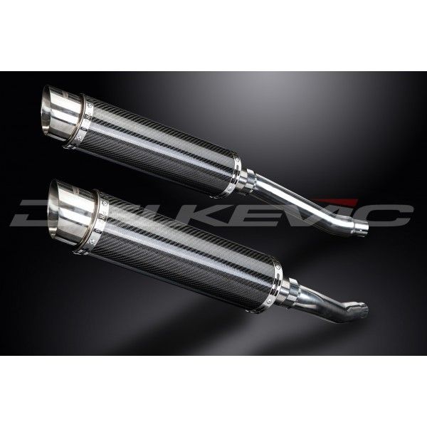 Delkevic slip-on kit Round Carbon 350mm - TDM900 (2002-2013)