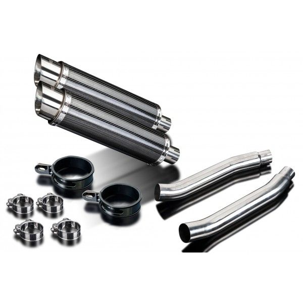 Delkevic slip-on kit Round Carbon 350mm - TDM900 (2002-2013)
