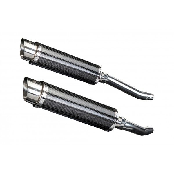 Delkevic slip-on kit Round Carbon 350mm - TDM900 (2002-2013)