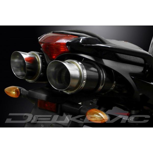 Delkevic slip-on kit Round Carbon 200mm - FZ6 (NKD/ FAIRED) (2004-2010)