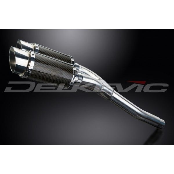 Delkevic slip-on kit Round Carbon 200mm - FZ6 (NKD/ FAIRED) (2004-2010)
