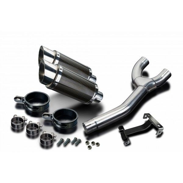Delkevic slip-on kit Round Carbon 200mm - FZ6 (NKD/ FAIRED) (2004-2010)
