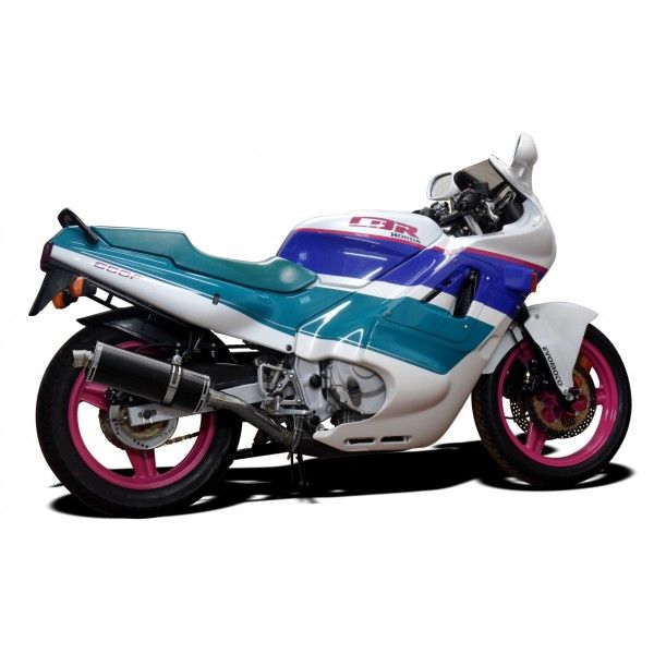 Delkevic volledig systeem Oval Carbon 350mm - CBR600F (1987-1990)