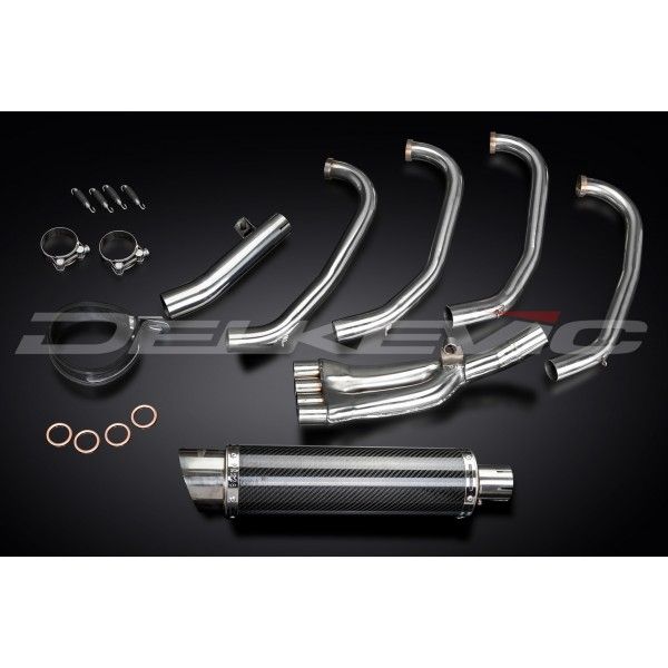 Delkevic volledig systeem Round Carbon 350mm - CBR600F (1987-1990)