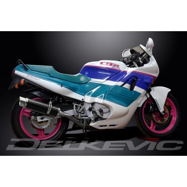 Delkevic volledig systeem Round Carbon 350mm - CBR600F (1987-1990)