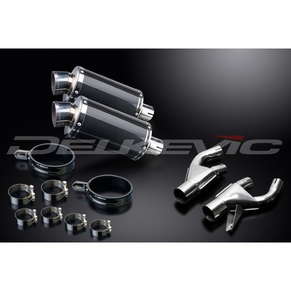Delkevic slip-on kit Oval Carbon 225mm - VMX1200 V-MAX (1984-2007)