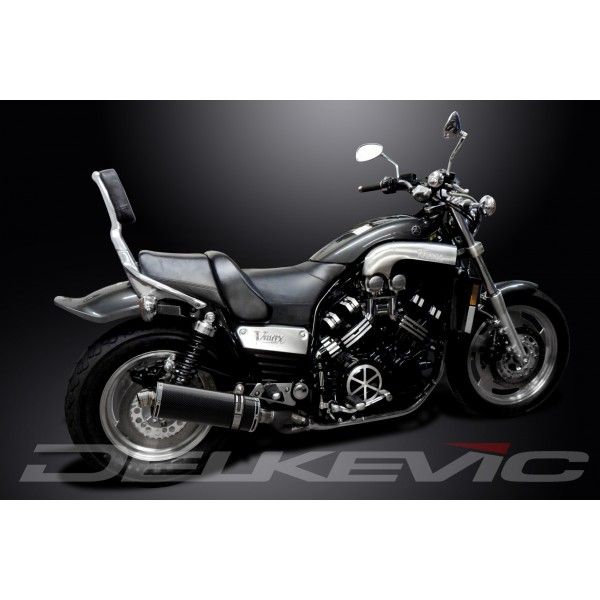 Delkevic slip-on kit Oval Carbon 350mm - VMX1200 V-MAX (1984-2007)