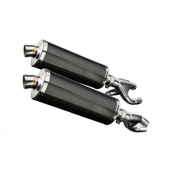 Delkevic slip-on kit Oval Carbon 350mm - VMX1200 V-MAX (1984-2007)