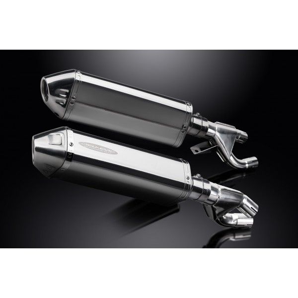 Delkevic slip-on kit Tri-Oval RVS 320mm - VMX1200 V-MAX (1984-2007)