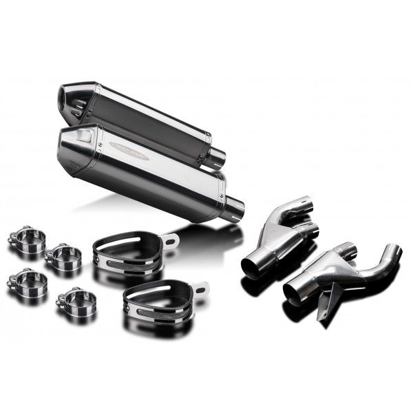 Delkevic slip-on kit Tri-Oval RVS 320mm - VMX1200 V-MAX (1984-2007)