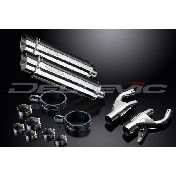 Delkevic slip-on kit Round RVS 350mm - VMX1200 V-MAX (1984-2007)