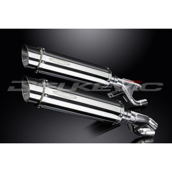 Delkevic slip-on kit Round RVS 350mm - VMX1200 V-MAX (1984-2007)